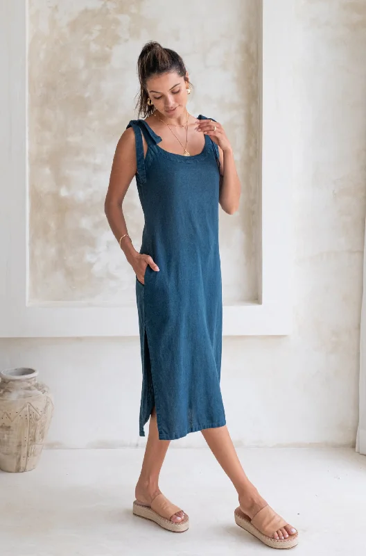 Harley Dress - Ocean Blue *Organically Plant Dyed*