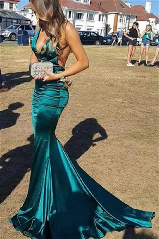 Sexy Spaghetti Straps Open Back Sleeveless Prom Dresses | Mermaid Sweep Train Evening Gown BC1203 Sexy Spaghetti Straps Open Back Sleeveless Prom Dresses | Mermaid Sweep Train Evening Gown BC1203