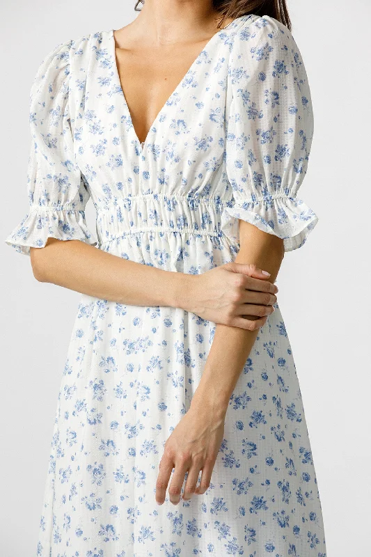 White/Blue Floral