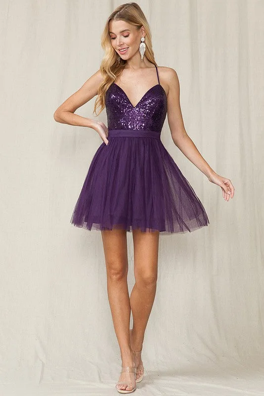 Ella Dress (Eggplant) *FINAL SALE*