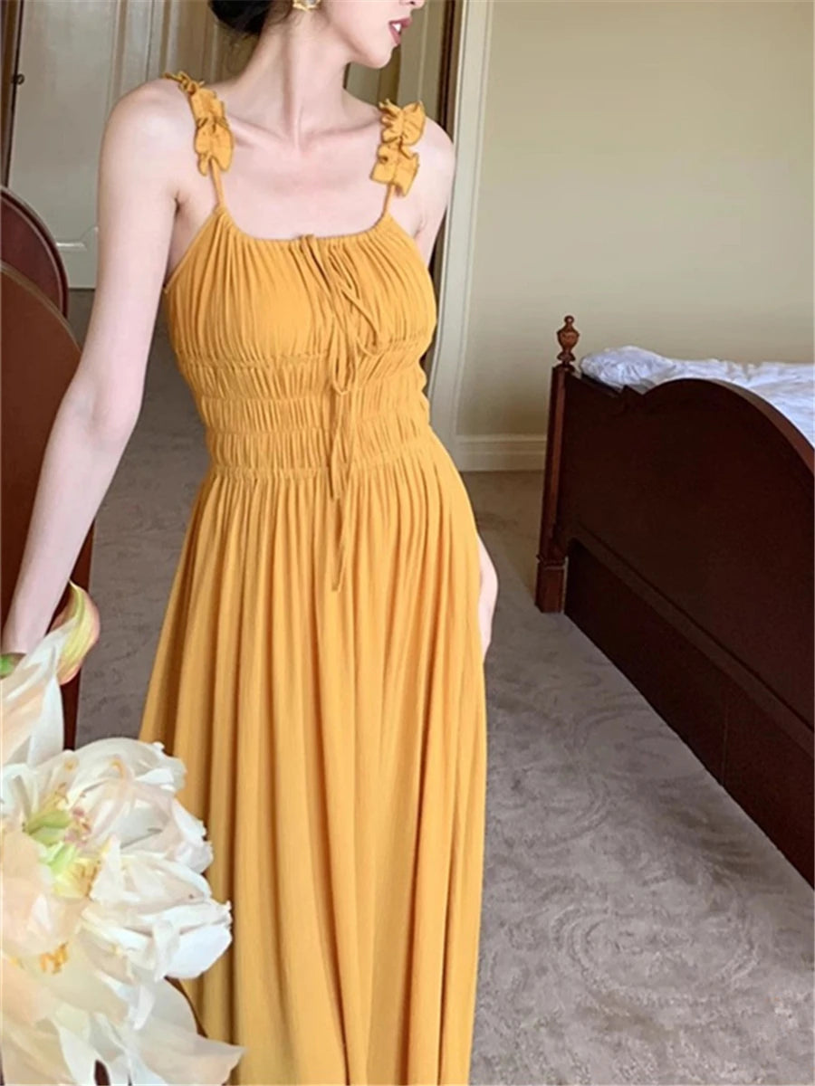 LIZAKOSHT - Spaghetti Strap Dress Women New Summer Elegant Holiday Backless Evening Party Vestidos Dresses Female Slim Korean Clothes LIZAKOSHT - Spaghetti Strap Dress Women New Summer Elegant Holiday Backless Evening Party Vestidos Dresses Female Slim Korean Clothes