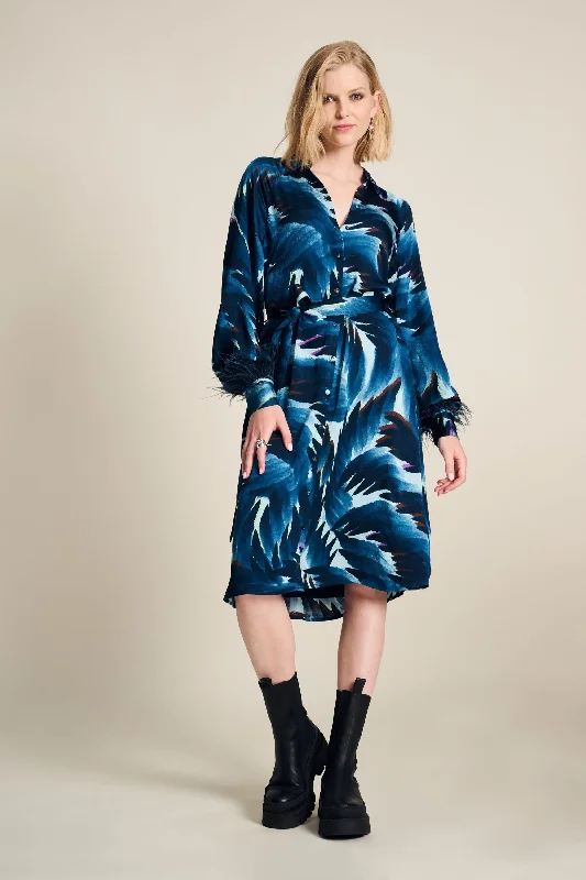 DRESS - Jada Feathers Blue