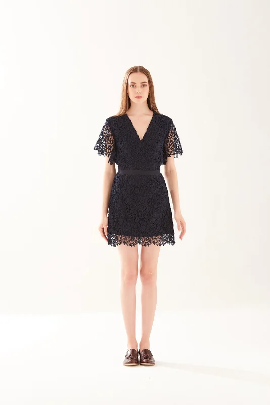 ZS021701DNV : LACE DRESS