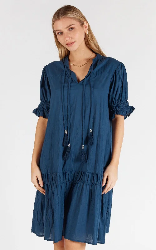 Lula Life Eliza Dress Navy S