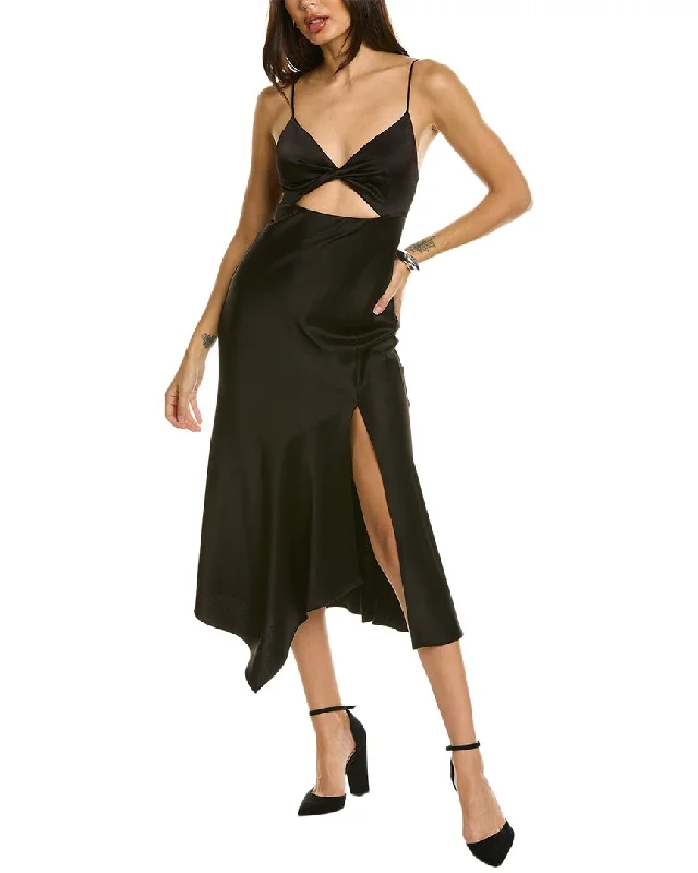 alice + olivia Harmony Midi Dress Trendy Square Neck Midi Dress