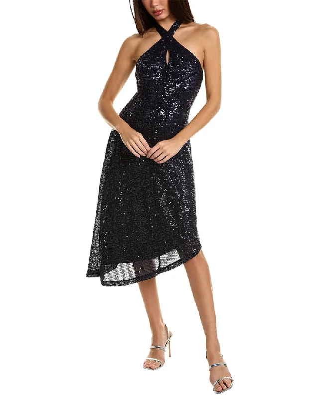 BCBGeneration Sequin Midi Dress Cozy Wide Strap Midi Dress