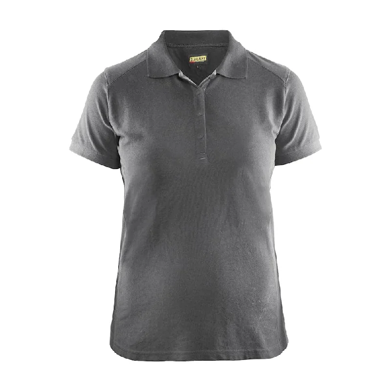 Blaklader 3390 Women's Polo Shirt Grey Trendy Turtleneck Short Shirt