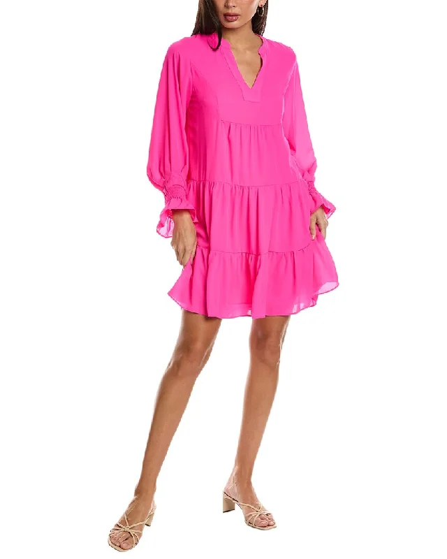 CeCe Tiered Mini Dress Comfortable Ruffle Mini Dress