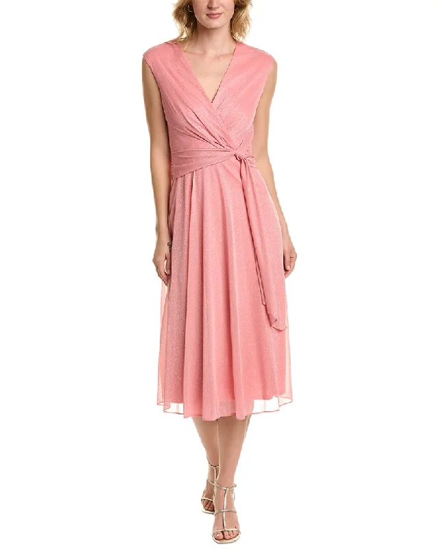 MAISON TARA Roller Glitter Midi Dress Comfortable Ruched Midi Dress