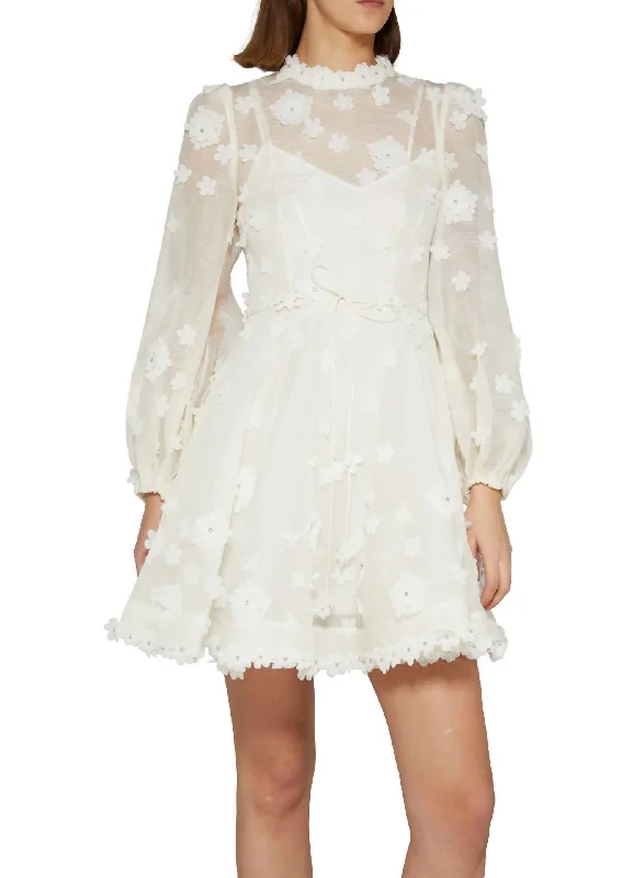 Matchmaker Lift Mini Dress In Ivory Stylish Spaghetti Strap Mini Dress