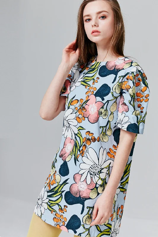 Mia Floral Print Mini Dress Elegant Lace Mini Dress