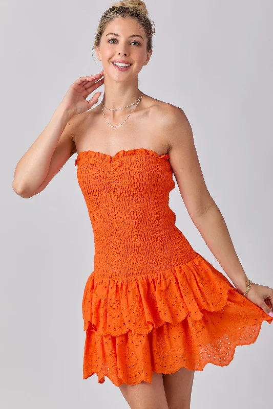 Smocked Ruffle Mini Dress Classic Floral Mini Dress