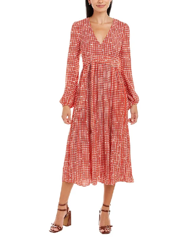 Traffic People Fathomless Midi Dress Elegant Floral Midi Dress