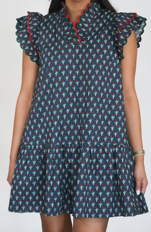Want It All Navy Floral Mini Dress Classic White Mini Dress