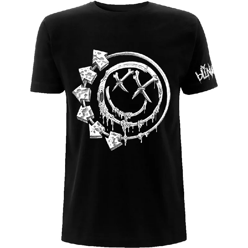 Blink-182 | Official Band T-Shirt | Bones Polka Dot Checkered Tartan