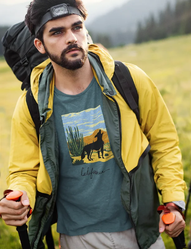 California Desert Landscape -1 T-Shirt - Unisex Jersey Short Sleeve Tee Asymmetrical Pockets Print California Desert Landscape -1 T-Shirt - Unisex Jersey Short Sleeve Tee Asymmetrical Pockets Print