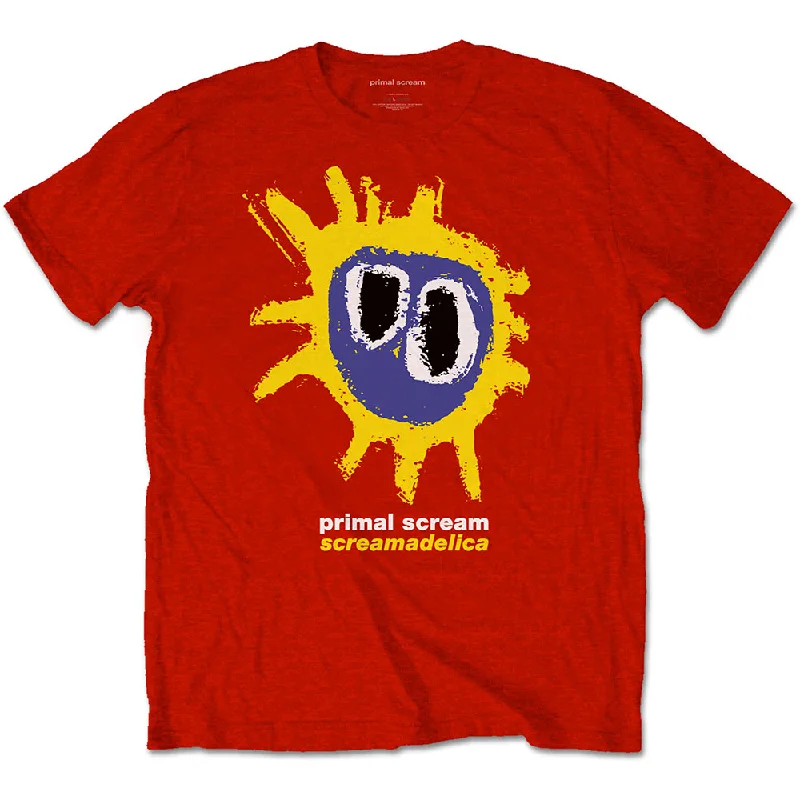 Primal Scream | Official Band T-Shirt | Screamadelica Notch Collar Peter Pan Collar Cowl Neck Primal Scream | Official Band T-Shirt | Screamadelica Notch Collar Peter Pan Collar Cowl Neck