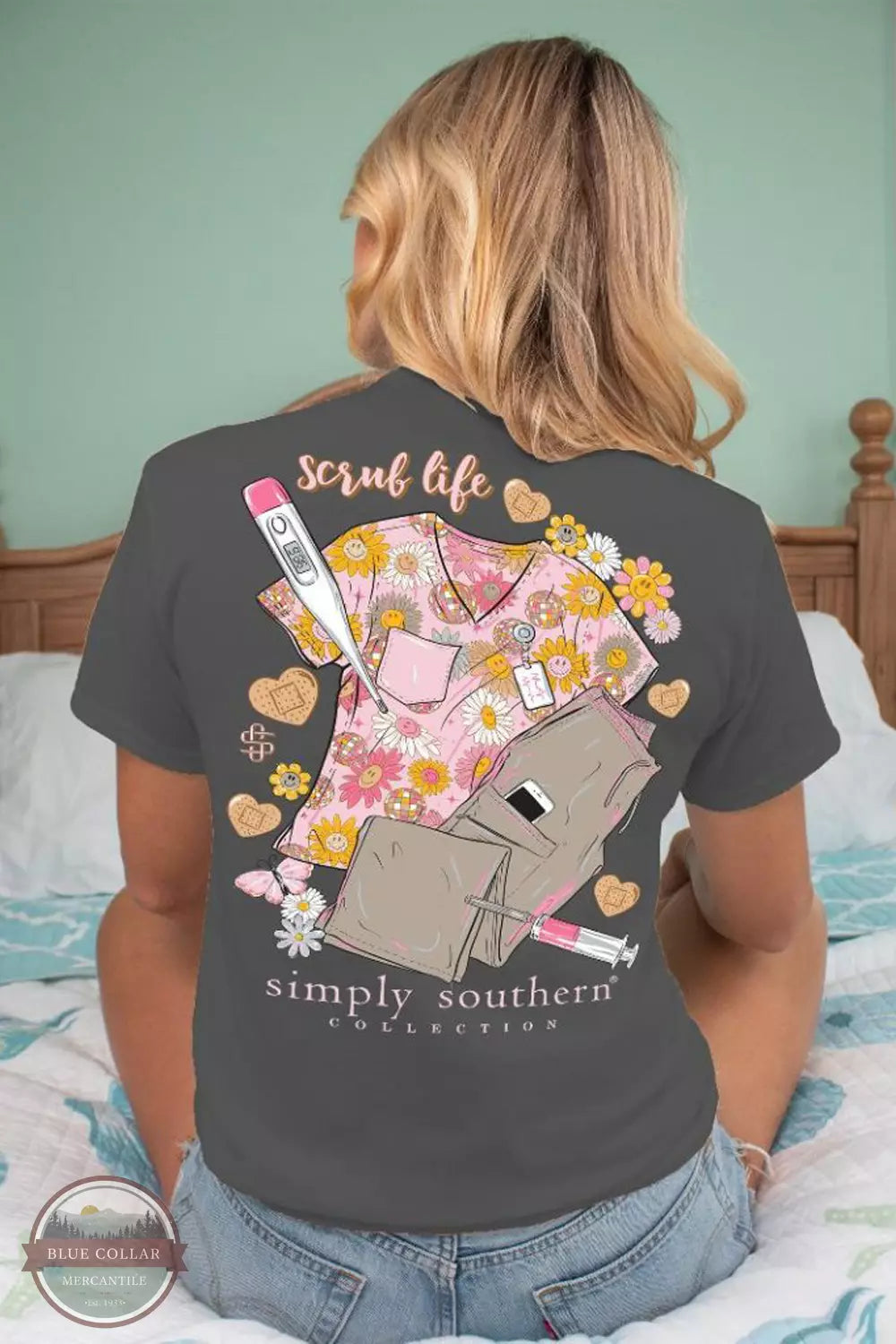 SS-SCRUBLIFE-GRAPHITEHTHR Scrub Life Short Sleeve T-Shirt Chenille Blend Fleece Blend Nylon Blend SS-SCRUBLIFE-GRAPHITEHTHR Scrub Life Short Sleeve T-Shirt Chenille Blend Fleece Blend Nylon Blend