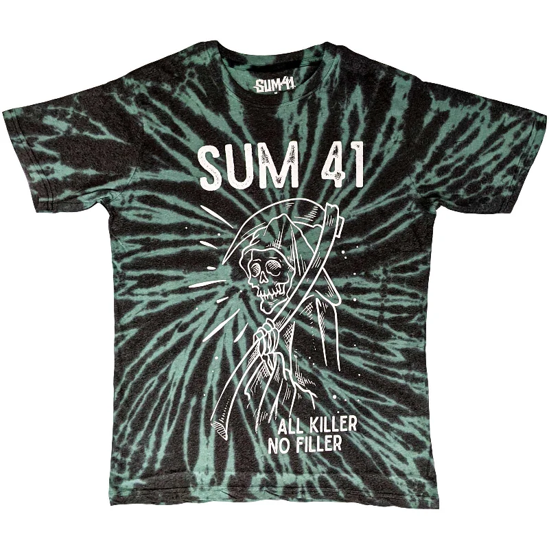Sum 41 | Official Band T-shirt | Reaper (Wash Collection) Asymmetrical Pockets Print Sum 41 | Official Band T-shirt | Reaper (Wash Collection) Asymmetrical Pockets Print