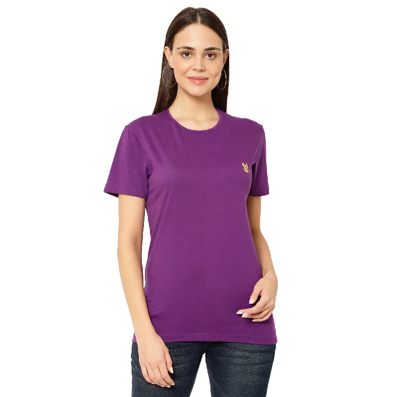 Vimal Jonney Purple Color T-shirt For Women Oversized T-Shirt Spandex breathable