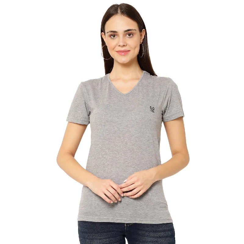 Vimal Jonney Silver Color T-shirt For Women Fleece Fabric Down Fabric Feather Fabric Vimal Jonney Silver Color T-shirt For Women Fleece Fabric Down Fabric Feather Fabric