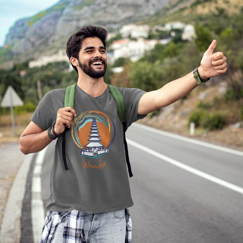 Wander Bali Temple T-shirt - Travel Lover Tee Front Pockets Side Pockets Patch Pockets Wander Bali Temple T-shirt - Travel Lover Tee Front Pockets Side Pockets Patch Pockets