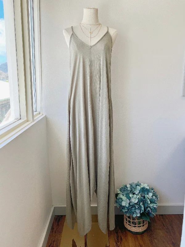 Handkerchief Maxi Dress (2 colors) Elegant Maxi Dress with Drapes