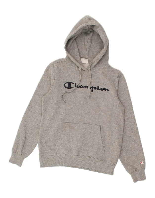 CHAMPION Mens Graphic Hoodie Jumper Small Grey Hoodie with Pattern Geometric Abstract CHAMPION Mens Graphic Hoodie Jumper Small Grey Hoodie with Pattern Geometric Abstract