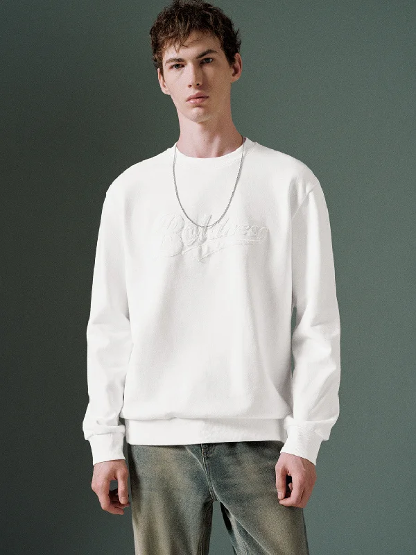 Crew Neck Sweatshirts Hoodie with Back Slit Movement Comfort