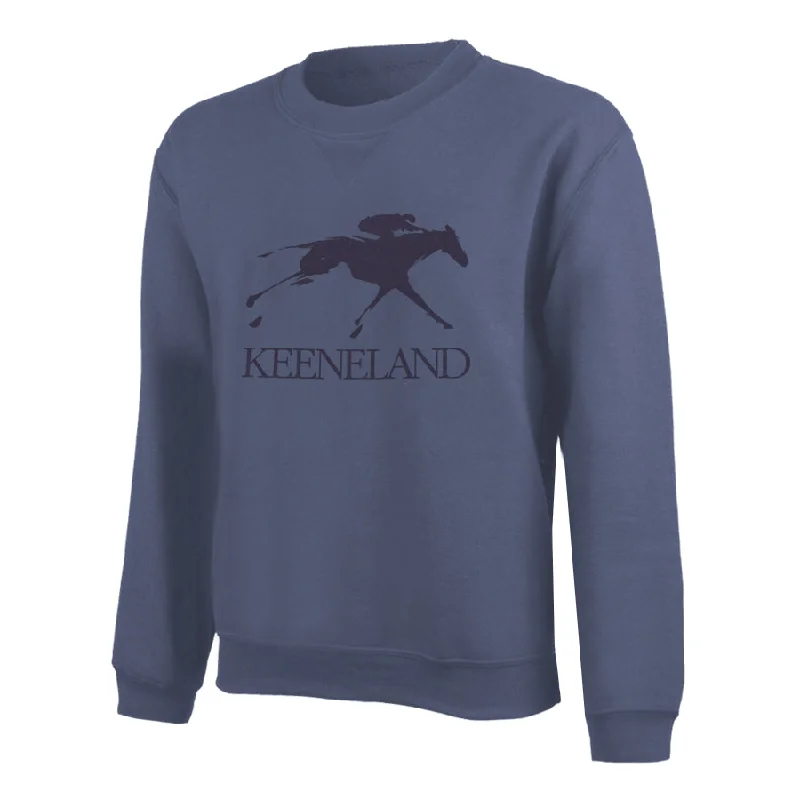 Keeneland Big Cotton Crewneck Sweatshirt Hoodie with Hem Contrast Bold Stylish