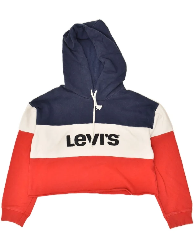 LEVI'S Womens Graphic Crop Hoodie Jumper UK 10 Small Multicoloured Hoodie with Magnetic Closure Innovative Modern LEVI'S Womens Graphic Crop Hoodie Jumper UK 10 Small Multicoloured Hoodie with Magnetic Closure Innovative Modern