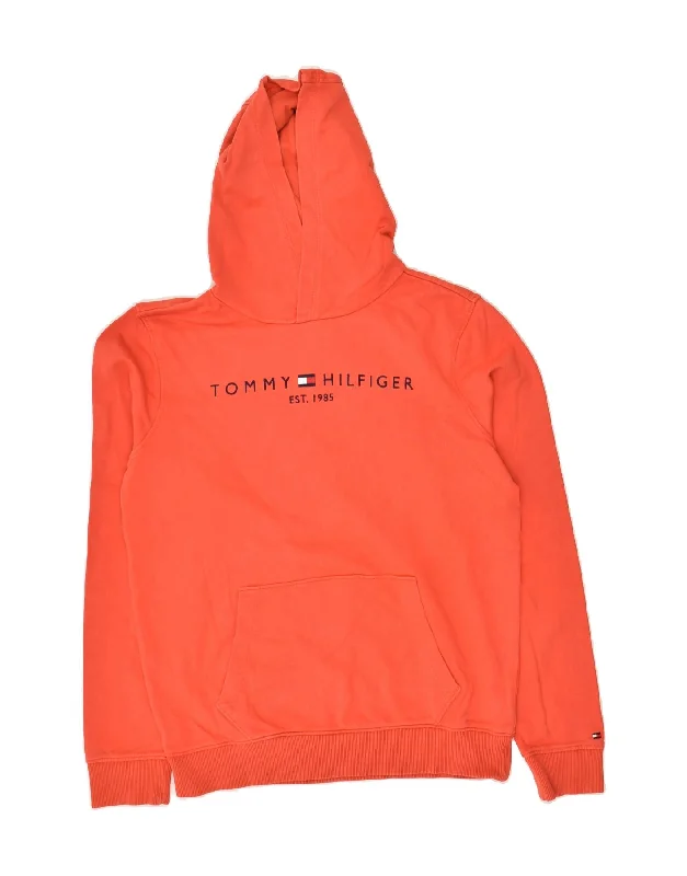 TOMMY HILFIGER Boys Graphic Hoodie Jumper 15-16 Years Red Cotton Hoodie with Illustration Artistic Creative TOMMY HILFIGER Boys Graphic Hoodie Jumper 15-16 Years Red Cotton Hoodie with Illustration Artistic Creative