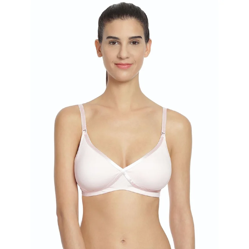 Medium Coverage Non Padded Non wired Cross Over Seamless Organic Cotton Bra-CB-402 Wireless Push-Up Bra