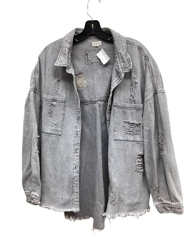 Jacket Other By Pol In Grey, Size: 2x Hooded Jacket Caped Jacket Shawl Collar Jacket Jacket Other By Pol In Grey, Size: 2x Hooded Jacket Caped Jacket Shawl Collar Jacket