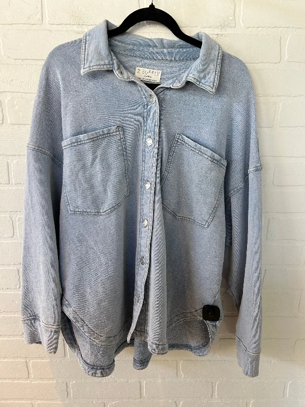 Jacket Shirt By Z Supply In Blue, Size: Xl Collared Jacket Crew Neck Jacket Turtle Neck Jacket Jacket Shirt By Z Supply In Blue, Size: Xl Collared Jacket Crew Neck Jacket Turtle Neck Jacket