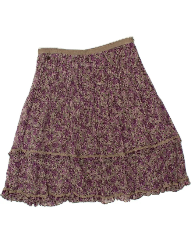 MARLBORO CLASSICS Womens A-Line Skirt EU 44 XL W30 Pink Floral Silk wool skirt thick MARLBORO CLASSICS Womens A-Line Skirt EU 44 XL W30 Pink Floral Silk wool skirt thick