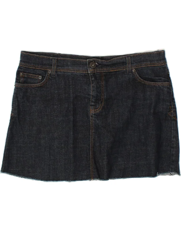 OASIS Womens Mini Denim Skirt UK 14 Large W34  Navy Blue denim skirt fashionable